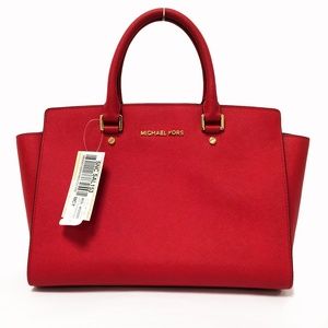 Michael by Michael Kors Red Selma Bag